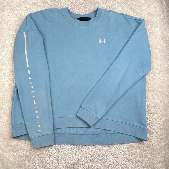 Under Armour Rival Crew Sweatshirt Blue - Picture 1 of 7